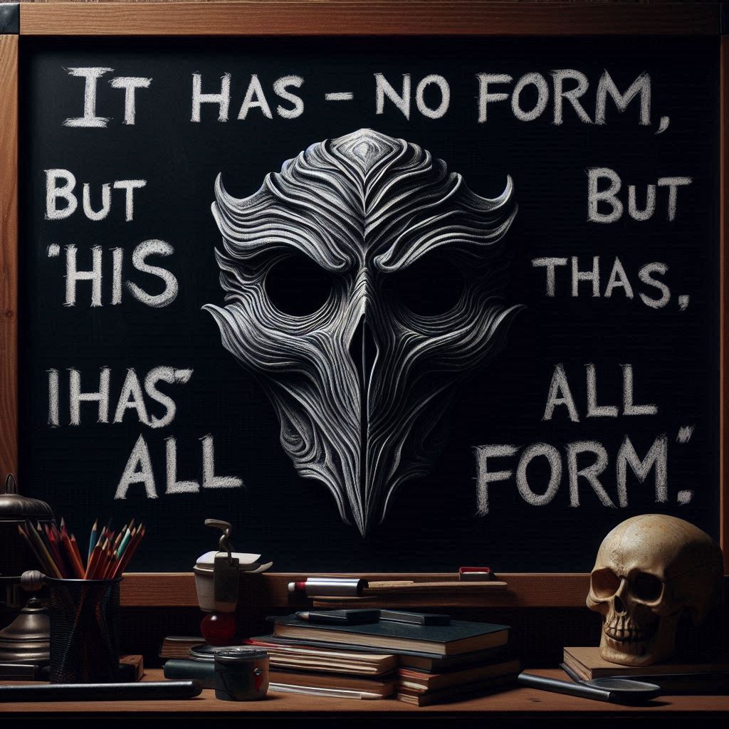 “Não tem forma, mas tem todos forma.”